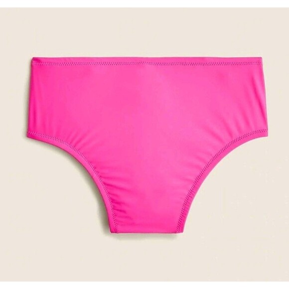 J.CREW Bikini Bottom Radiant Fuchsia High Rise Full Coverage BM642 Size S NWT - Picture 1 of 6